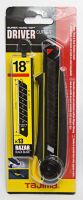 Нож DRIVER CUTTER,18 мм с винтовым стопором + 13 лезвий RB TAJIMA DC561RB13